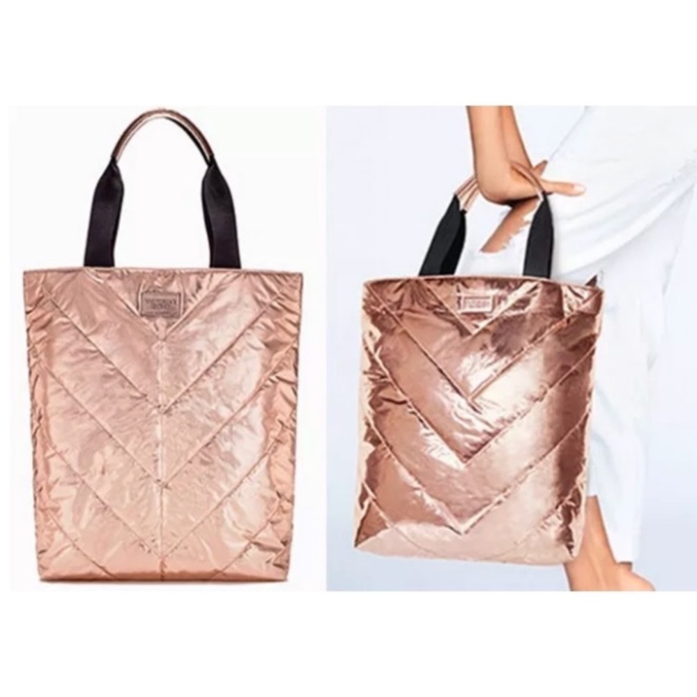 NWT Victoria’s Secret Gold Tote Bag